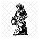 Dorffrau Hausfrau Hausfrau Symbol