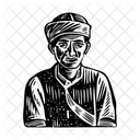 Dorfbewohner Bauer Bauer Symbol