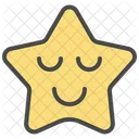 Dormir Emoticono Estrella Icono