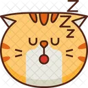 Dormir Emoticon Gato Icono