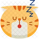 Dormir Emoticon Gato Icono