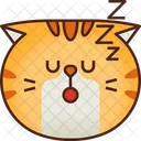 Dormir Emoticon Gato Icon