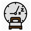 Dormir Hora Cama Icono