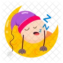 Sommeil Nocturne Emoji Endormi Emoji Nuit Icon