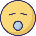 Dormir Y Abrir La Boca Bostezar Emoticones Icono