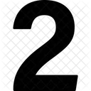 Dos Numeros Numerico Icono