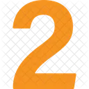 Dos Numeros Numerico Icono