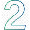 Dos Numeros Numerico Icono