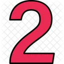 Dos Numeros Numerico Icono