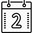 Dos Calendario Geometrico Icono