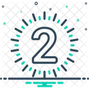 Dos Numero Anos Icono