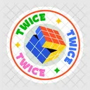 Dos Veces Cubo Juego De Cubos Juego De Rubik Icon