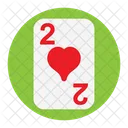 Dos de corazones  Icono