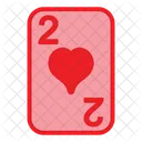 Dos de corazones  Icono