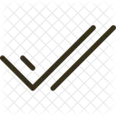Dos marcas de verificación  Icono