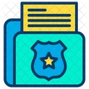 Gardien De Fichiers Dossier Dossier De Police Icône