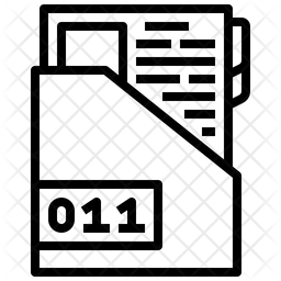 Dossier Icon - Download in Line Style