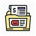 Dossier Allowance Dossier Finance File Icône