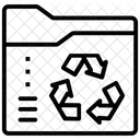 Dossier De Recyclage Fichier De Recyclage Corbeille Icône