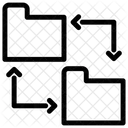 Dossier Dechange Echange Darchives Synchronisation De Dossiers Icône