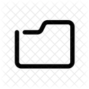 Ligne Dossier Document Icon