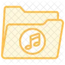 Dossier Musique Duotone Line Icon Icône