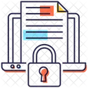 Securite Du Dossier Dossier Verrouille Document Securise Icône