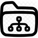 Dossiers Flux Organigramme Icône