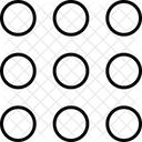 Dots Grid Menu Line Icon