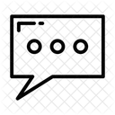 Dotted rectangle chatbox  Icon