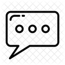 Dotted rounded rectangle chatbox  Icon