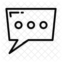 Dotted trapezium chatbox  Icon