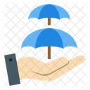 Double Insurance Protection Protect Coverage Umbrella Icon