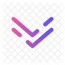Double Alt Arrow Down Down Right Icon