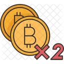Double Bitcoin  Icon