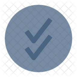 Two color double checking icon from user Vector Image