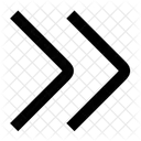 Double Chevron Droite Icône