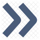 Double Chevron Droite Icône