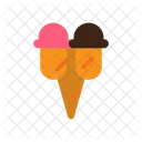 Double Cone Ice Cream  Icon