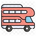Double Decker Bus Transport Icon