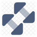 Double Diagonal Arrow Icon