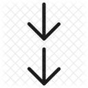 Double Downward Arrows Arrow Arrows Icon