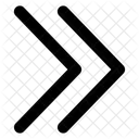 Chevrons Droit Pousser Icône