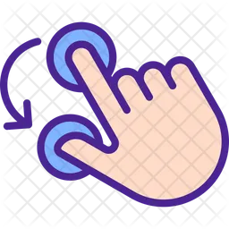 Double finger rotation  Icon