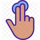 Double finger touch gesture  Icon