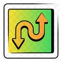 Double Head Spiral Arrow  Icon