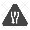 Double lane ahead  Icon