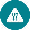 Double lane ahead  Icon