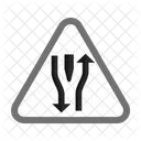 Double lane ahead  Icon