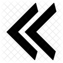Double Left Arrow Icon Icon